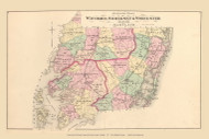 Outline Plan, Maryland 1877 Old Town Map Custom Print - Wicomico, Somerset & Worcester Cos.