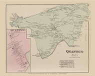 Quantico, Maryland 1877 Old Town Map Custom Print - Wicomico Co.