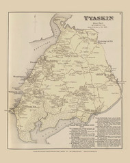 Tyaskin, Maryland 1877 Old Town Map Custom Print - Wicomico Co.