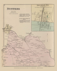 Nutters, Maryland 1877 Old Town Map Custom Print - Wicomico Co.