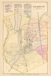 Salisbury, Maryland 1877 Old Town Map Custom Print - Wicomico Co.