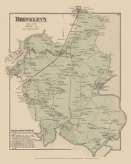 Brinkley's, Maryland 1877 Old Town Map Custom Print - Somerset Co.