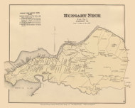 Hungary Neck, Maryland 1877 Old Town Map Custom Print - Somerset Co.