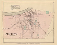 Newtown, Maryland 1877 Old Town Map Custom Print - Worcester Co.