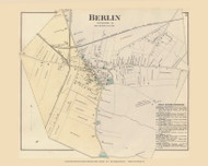 Berlin, Maryland 1877 Old Town Map Custom Print - Worcester Co.