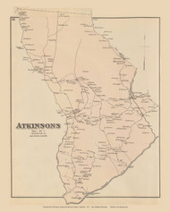 Atkinsons, Maryland 1877 Old Town Map Custom Print - Worcester Co.