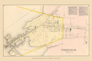 Crisfield City, Maryland 1877 Old Town Map Custom Print - Somerset Co.