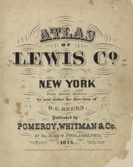 Title Page, New York 1875 - Old Map Reprint - Lewis Co. Atlas