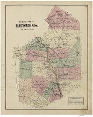 Lewis County, New York 1875 - Old Map Reprint - Lewis Co. Atlas