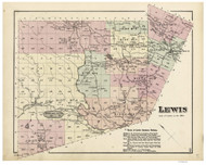 Lewis, New York 1875 - Old Town Map Reprint - Lewis Co.