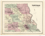 Lowville, New York 1875 - Old Town Map Reprint - Lewis Co.