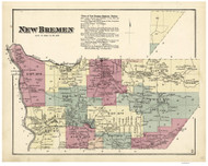 New Bremen, New York 1875 - Old Town Map Reprint - Lewis Co.