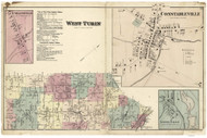 West Turin Town, Collinsville, Constableville, and Lyons Falls Villages, New York 1875 - Old Town Map Reprint - Lewis Co.