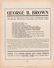 Ad Brown, Ohio 1905 - Paulding Co. 45