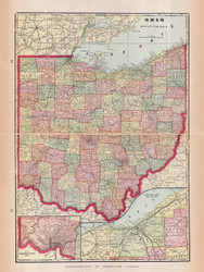Ohio State Map, Ohio 1905 - Paulding Co. 53-54