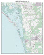 Estero Bay and Bonita Springs 1988 - Custom USGS Old Topo Map - Florida