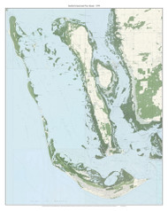Sanibel Island and Pine Island 1959 - Custom USGS Old Topo Map - Florida
