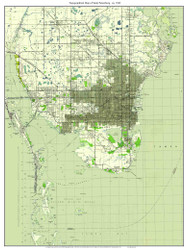 Saint Petersburg 1945 - Custom USGS Old Topo Map - Florida
