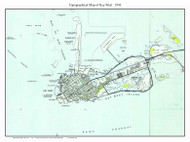 Key West 1943 - Custom USGS Old Topo Map - Florida