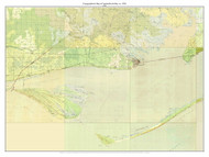 Apalachicola Bay 1950 - Custom USGS Old Topo Map - Florida