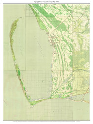 St Joseph Bay 1945 - Custom USGS Old Topo Map - Florida