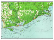Franklin County 1960 1960 - Custom USGS Old Topo Map - Florida