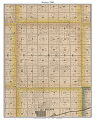 Buckeye, Kansas 1885 Old Town Map Custom Print - Dickinson Co.