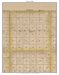 Cheever, Kansas 1885 Old Town Map Custom Print - Dickinson Co.