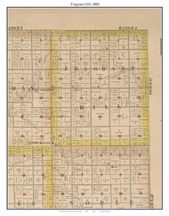 Fragrant Hill, Kansas 1885 Old Town Map Custom Print - Dickinson Co.