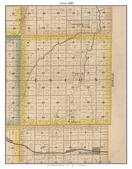 Union, Kansas 1885 Old Town Map Custom Print - Dickinson Co.