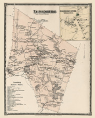 Lunenburg and Lunenburg Centre Village, Massachusetts 1870 Old Town Map Reprint - Worcester Co. Atlas 27