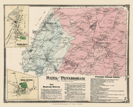 Dana and Petersham Towns, Dana Centre and North Dana Villages, Massachusetts 1870 Old Town Map Reprint - Worcester Co. Atlas 31