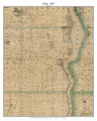 Afton, Washington Co Minnesota 1887 Old Town Map Custom Print - Ramsey & Washington Cos.