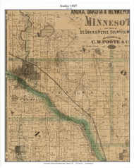 Anoka, Anoka Co Minnesota 1887 Old Town Map Custom Print - Ramsey & Washington Cos.