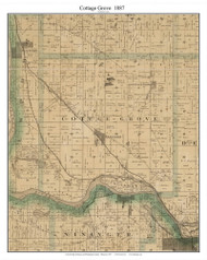 Cottage Grove, Washington Co Minnesota 1887 Old Town Map Custom Print - Ramsey & Washington Cos.