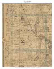 Crystal, Hennepin Co Minnesota 1887 Old Town Map Custom Print - Ramsey & Washington Cos.