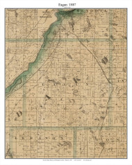 Eagan, Dakota Co Minnesota 1887 Old Town Map Custom Print - Ramsey & Washington Cos.