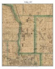 Fridley, Anoka Co Minnesota 1887 Old Town Map Custom Print - Ramsey & Washington Cos.