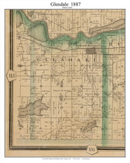 Glendale, Dakota Co Minnesota 1887 Old Town Map Custom Print - Ramsey & Washington Cos.