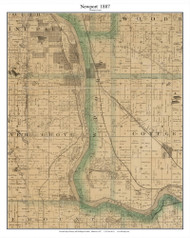 Newport, Washington Co Minnesota 1887 Old Town Map Custom Print - Ramsey & Washington Cos.