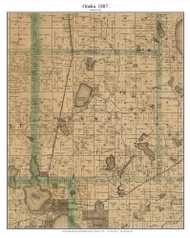 Oneka, Washington Co Minnesota 1887 Old Town Map Custom Print - Ramsey & Washington Cos.