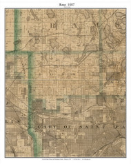 Rose, Ramsey Co Minnesota 1887 Old Town Map Custom Print - Ramsey & Washington Cos.
