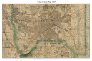 City of Saint Paul, Ramsey Co Minnesota 1887 Old Town Map Custom Print - Ramsey & Washington Cos.