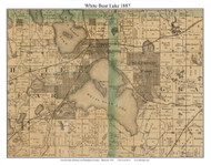 White Bear Lake,  Minnesota 1887 Old Town Map Custom Print - Ramsey & Washington Cos.