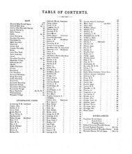 Table of Contents, Ohio 1879 - Old Town Map Reprint - Wyandot County Atlas 2