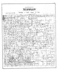 Mifflin, Ohio 1879 - Old Town Map Reprint - Wyandot County Atlas 31