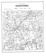 Crawford, Ohio 1879 - Old Town Map Reprint - Wyandot County Atlas 63