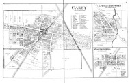 Carey, Ohio 1879 - Old Town Map Reprint - Wyandot County Atlas 64