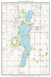 Amelia Lake and Villard Lake 1970 - Custom USGS Old Topo Map - Minnesota - DTL - South
