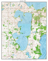Lake Ida 1967 - Custom USGS Old Topo Map - Minnesota - DTL - South
